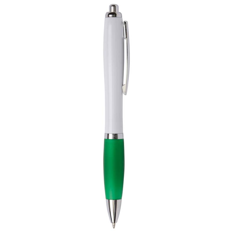 Guľôčkové pero plastové, dĺžka 14 cm,zelená
